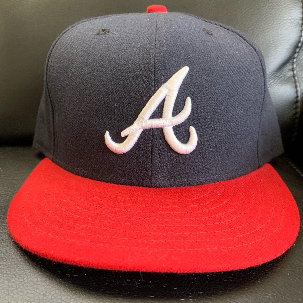 ATLANTA BRAVES NEW ERA ON-FIELD HAT SZ 7 5/8